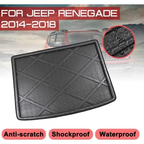 Car Floor Mat Carpet For Jeep Renegade 2014 2015 2016 2017 2018 Rear Trunk Anti-mud Cover