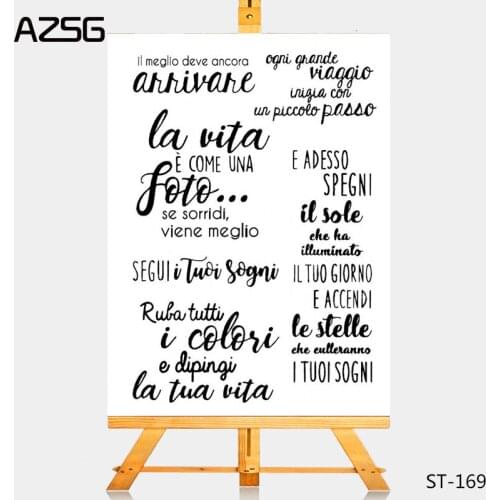 AZSG Graceful Calligraphy words letter style Clear Stamps for DIY Scrapbooking/photo Album Decorative Craft Clear Stamp Chapte