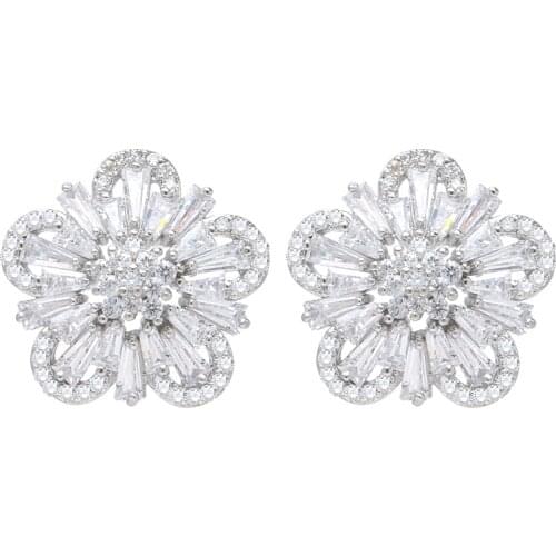 Bettyue Fashioin Snowflake Appearance Earring Wedding Party Exquisite Jewelry For Women Fascinating Zirconia Ornament