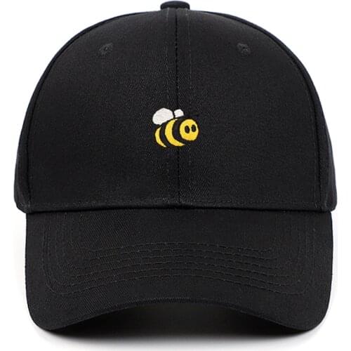 Bee baseball cap hip hop casual cotton embroidery honeybee snapback hat outdoor sports dad hat bone drop shipping