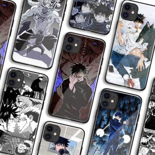 Megumi Fushiguro Jujutsu Kaisen Anime Phone Cases For iPhone 11 12 Mini Pro XS Max 6s X XR 6 7 8 Plus SE Soft Shell Glass Cover