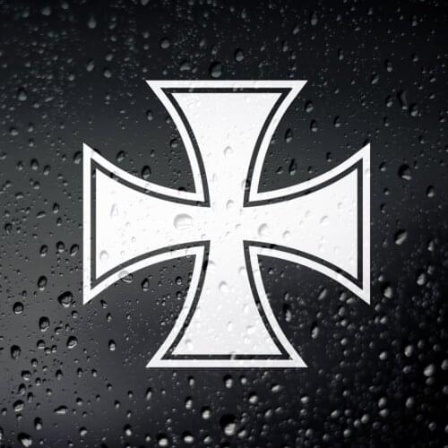 Black/Sliver Iron Cross Sticker Car Styling Decal Window Door Decoration Modern Design Car Accessories S573