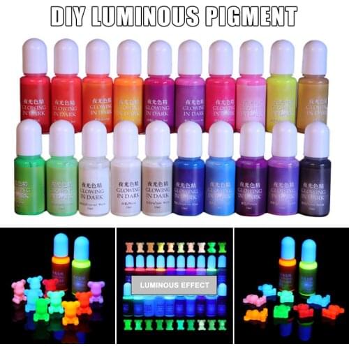 Glowing in dark High Concentration Epoxy Pigment DIY Mold Making uv resin Gel Curing Quick-drying Non-toxic Transparent d88