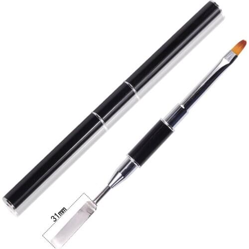 Lanthome Poly Nail Gel Nail Brush Pen Dual-ended Slice Shape Tools Manicure Kit Useful For Nail Art Polish Gel Manicure Decor