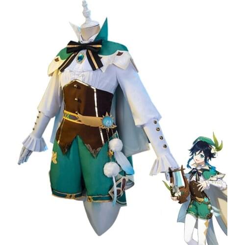 New Game Genshin Impact Cosplay Costume Venti Cosplay Costumes Outfit Carnival Halloween Adult Costumes for Women/Men S-XL