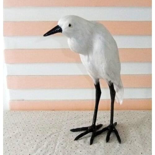 New simulation white Egret toy polyethylene & furs handicraft Egret bird about 25x11x30cm 2196