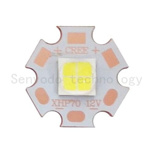 10X Original CREE 6V XHP70 LED lamp bead supper brightness cree led chip with copper plate free shipping