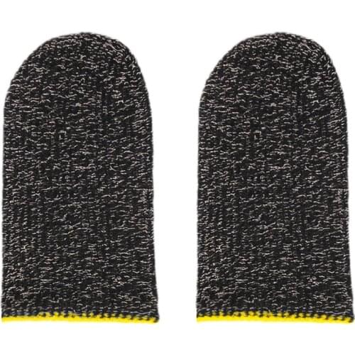 1pair Game Gloves Finger Sleeves Sweat-proof Elastic Gaming Screen Gloves Knitted Game Sleeves Breathable Finger Cover