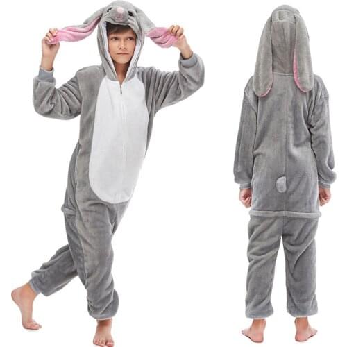 Girls Boys Animal Unicorn Pajamas Winter Children Unicornio Sleepwear Kigurumi Onesie Kids Panda Rabbit Pyjamas Licorne Overalls