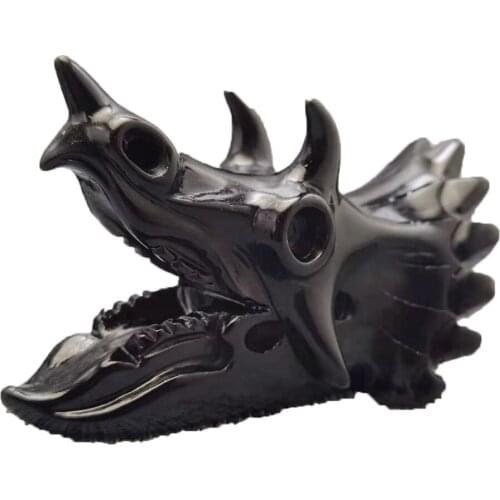 Natural Crystal Carving Golden Obsidian Crocodile Bibcock Stone Figurine Healing Quartz Mineral Reiki Feng Shui Home Decor Gift