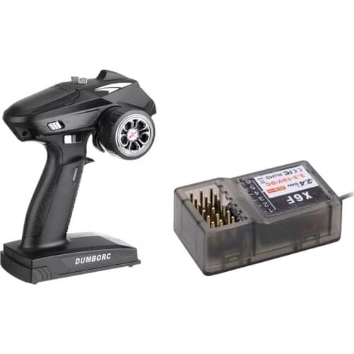 DUMBORC 1Pcs X6 2.4G 6CH RC Radio Transmitter With X6F Receiver & 1Pcs X6F2.4G 6CH Radio Control System Receiver