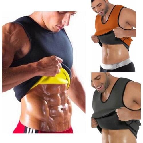 Richkeda Store New 2021 Mens Shapers Top Waist Trainer Vest Sauna Sweat Body Shaper Tank Top Slimming Trimmer T Shirt Plus Size