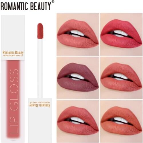 Romantic Beauty 12 Color Liquid Lipstick Velvet Matte Lip Glaze Not Easy To Stick Cup Lip Gloss Moisturizing Cosmetics TSLM2