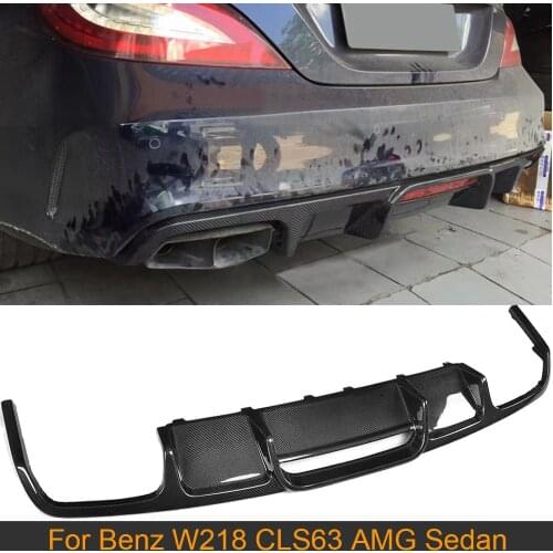 CLS Class Carbon Fiber Rear Bumper Diffuser Lip Spoiler for Mercedes Benz W218 CLS63 AMG S Sedan 4 Door 15-17 Rear Diffuser
