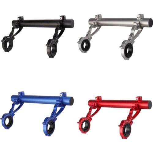 Bike Handlebar Extender Double Handlebar Extension Carbon Fiber Mount Holder with Aluminum Alloy Bracket Space Saver