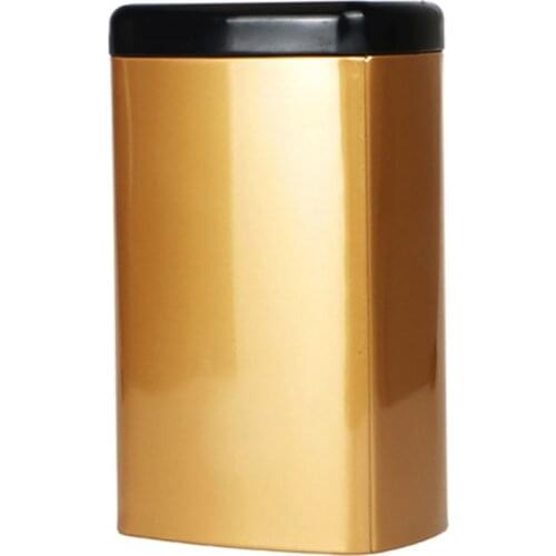 Xin Jia Yi Packaging Embssed Airtight Red Green Golden Tea Collecton Tin With Plastic Cover Home Storage Tea Saving Box