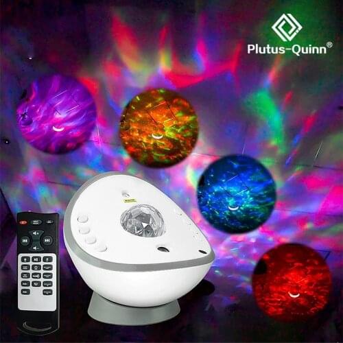 USB Starry Sky Galaxy Projector Light Sleep Aid Speaker Bluetooth Music Aurora Atmosphere Lamp Bedroom Star Projector Night Lamp