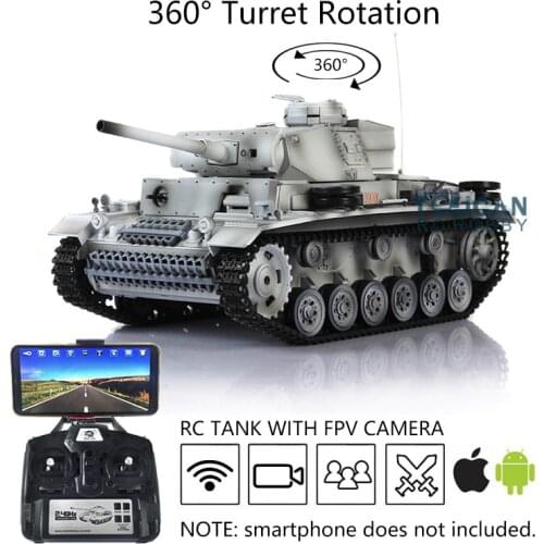 1/16 Snow Heng Long FPV 7.0 Upgraded Panzer IV F2 RTR RC Tank 3859 360° Turret TH17408-SMT4