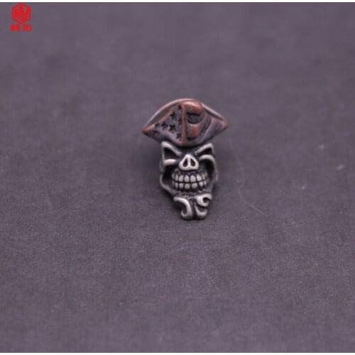 1PC EDC Paracord Beads Pirate Captain Retro Brass White Copper Lanyard Pendants Knife Beads Umbrella Rope Cord Beads Pendants