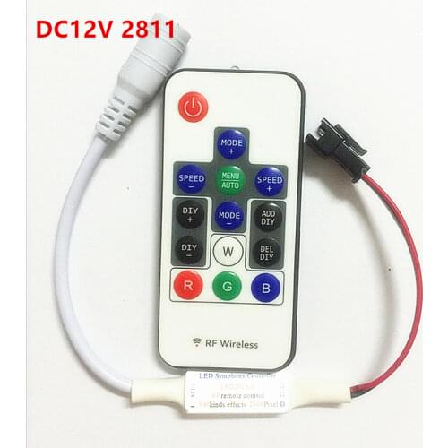 1pcs Led2013-X Wireless RF Digital Color Controller With 300 Kinds of Effects RGB led strip modules DC5V WS2812B or DC12V ws2811