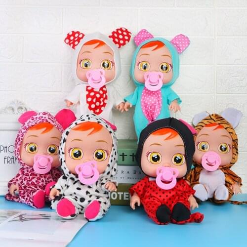 10-inch crying doll can sing, spray water and cry, children’s birthday toy vinyl doll