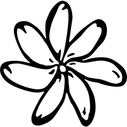 15cm*14.9cm Tiare Flower Fashion Vinyl Car-Styling Car Sticker