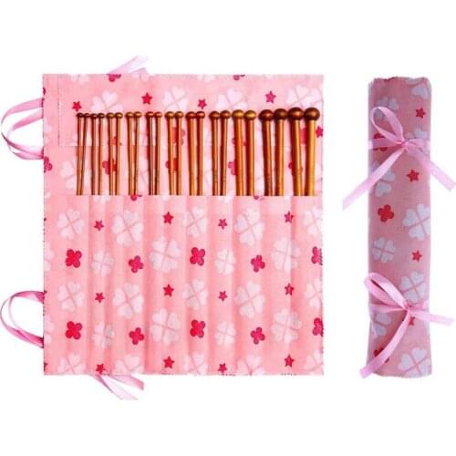 22pcs Bamboo Crochet Hooks Needles Crochet Handmade Sewing Needles Knit Weave Crafts Home DIY Tools