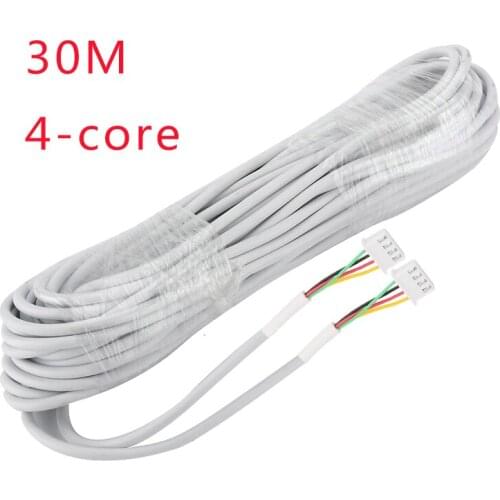 30M AVVR 4*0.3 4 Wire Cable for Video Intercom Color Video Door Phone Doorbell Wired Intercom Cable