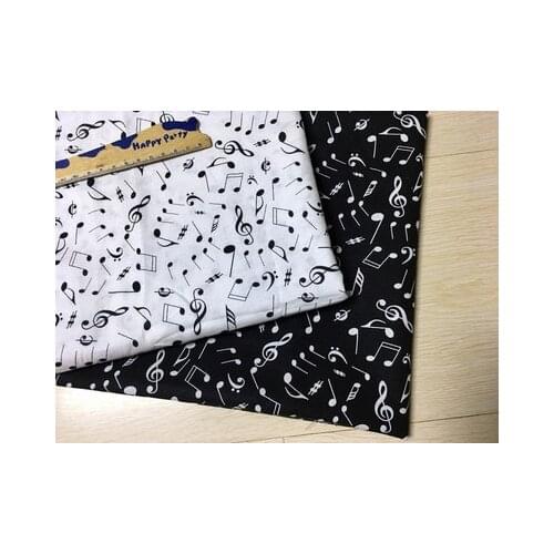 50cm*110cm Music Note Print 100% Cotton Fabric Cloth Craft Diy Zakka Cotton Material Fabric Poplin
