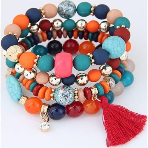 Baitao Candy Tassel Temperament Multi-layer Bracelet Bracelet String Sweet Leisure Natural