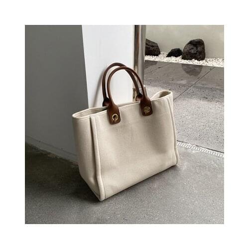 Brand design luxury ladies bucket canvas shoulder bag single shoulder large capacity messenger broadband female solid color hand