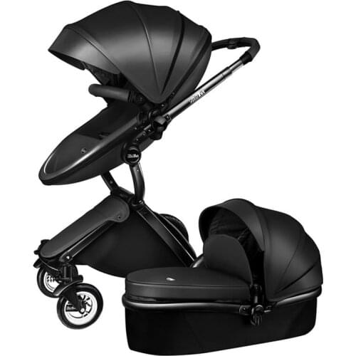 High landscape baby stroller can sit and lying folding light two-way four-wheel shock absorber 2in1 baby stroller