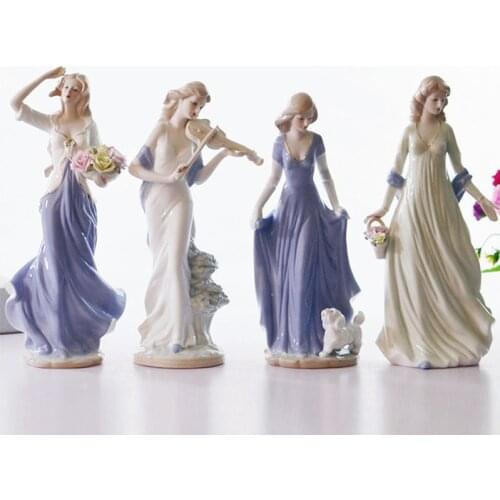 European Ceramic Artist Home Decoration Ornaments Living Room Wine Cabinet TV Cabinet Handicraft Gift Female