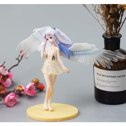 Lovely Cartoon 15cm Angel Beats Tachibana Kanade PVC Action Figure Model Dolls Decoration Anime Angel Figurine Toys Gifts