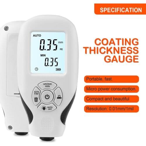 HW-300 Digital Coating Thickness Gauge Car Automotive Paint Meter with Backlight LCD Display Dry Film Thickness DFT Tester