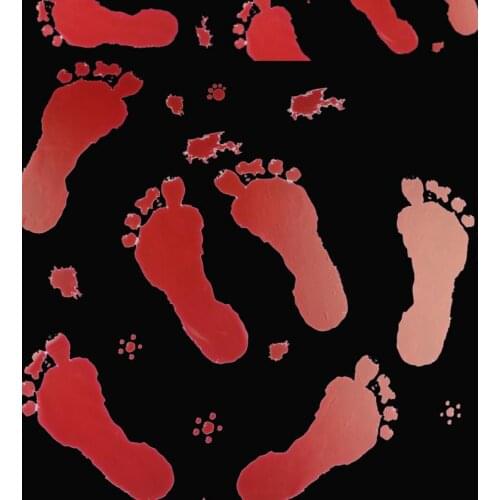 Halloween Window Wall Car Blood Stickers Decoration Scary Bloody Foot Handprints Party Dripping Blood Decal hunted house decor