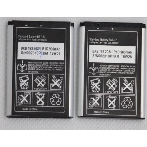 ISUNOO 10pcs/lot 900mAh BST-37 Phone Battery For Sony Ericsson J100i K200i T280i V600 K610i W700 W710C D750i K750C W350 W800i