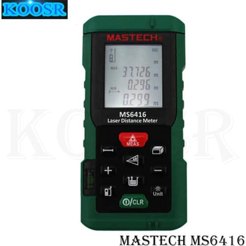MASTECH MS6416 60m Laser Rangefinder Electronic Distance Meter Laser Line Distance Measuring Instrument Tape Measure Level Tool