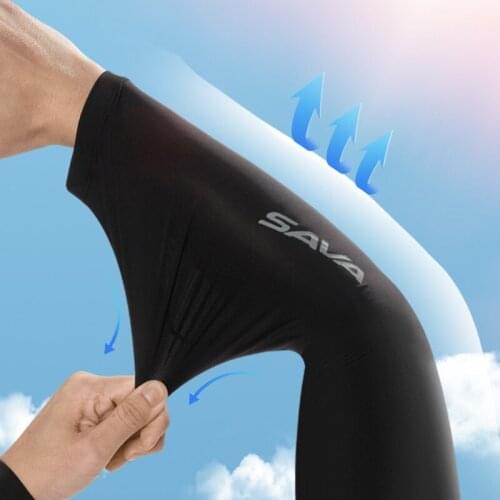 Summer Sunscreen Anti-UV Breathable Ice Silk Sleeves Cool Outdoor Sports Letter Printing Men Women Elastic Arm Sleeves