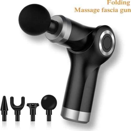 Mini Fascia Gun Folding Portable Massage Gun Therapy Muscle Massager Pain Relief Body Relaxation Weight Loss Equipment