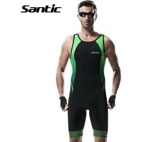 Santic Men Sleeveless Cycling Jersey 2018 Pro Team Triathlon Bike Jersey Quick Dry Running Swimming Skinsuit Ropa Ciclismo