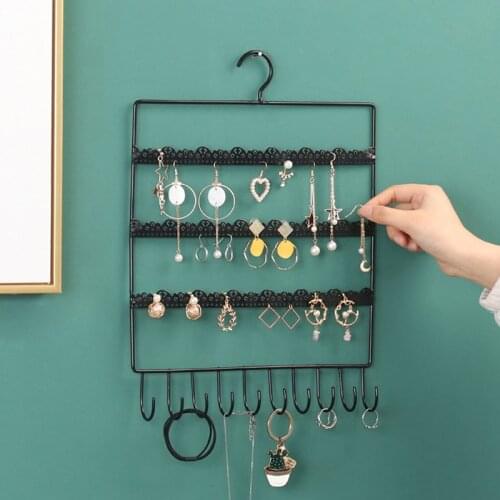 Wall Earring Jewelry Earrings Bracelets Necklaces Jewelry Organizer Hanging Holder Necklace Display Stand Rack Rack