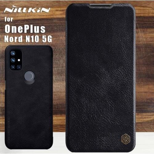 Nillkin For OnePlus Nord N10 5G case qin Leather Pu full 360 Phone Case Protective Back Cover For OnePlus Nord N10 5G