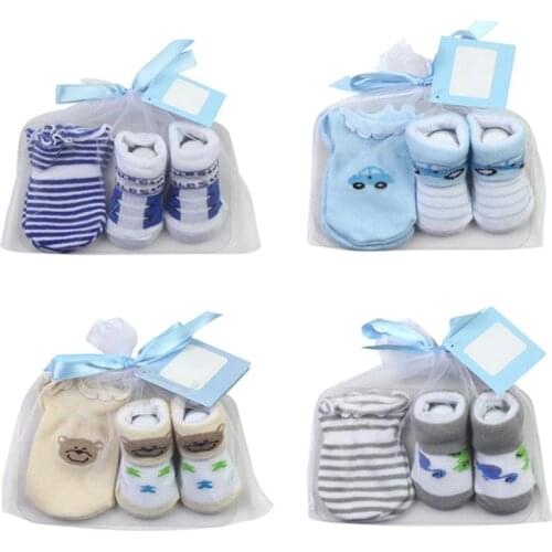 Baby Socks + Anti-Scratch Gloves Set for Baby Boys Infant 0-6 Months Newborn Gift Baby Accessories