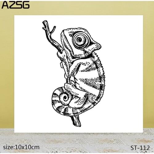 AZSG Lizard / Chameleon Clear Stamps/Seals For DIY Scrapbooking/Card Making/Album Decorative Silicone Stamp Crafts