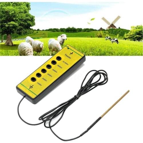 Farm Electrical Fence Voltage Tester 1000V to 10000V Fencing Wire Energiser Electric Farm Rails Wire Ribbon Rope Tester Tool