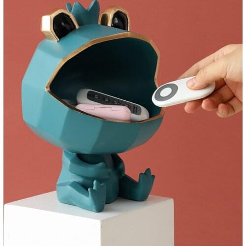 Frog Storage Box Bin Resin home office Jewelry Key box Fruit Candy box Frog figurine sculpture modern art statues for decoration