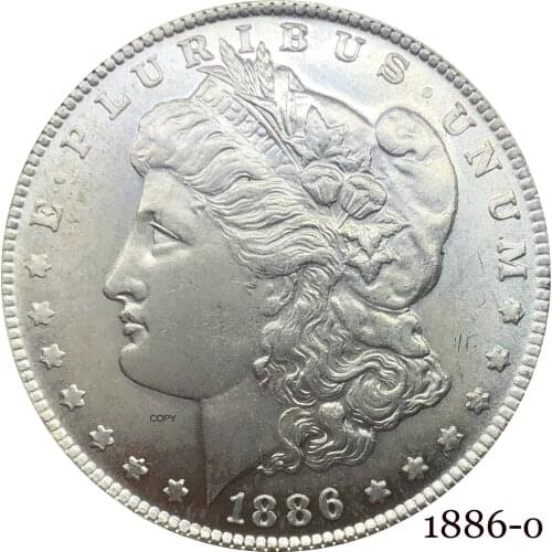 United States Of America 1886 O Morgan One Dollar US Coin Liberty Cupronickel Silver Plated In God We Trust Copy Coin