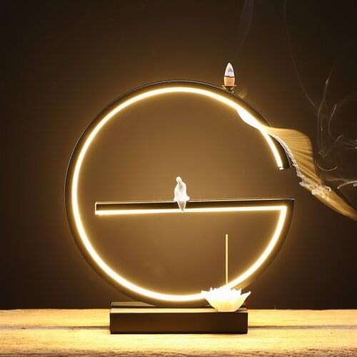 Modern Chinese Incense Burner Creative Simple Metal Personality Incense Burner Vintage Holder Incensario Spiritual Decor EI50IB