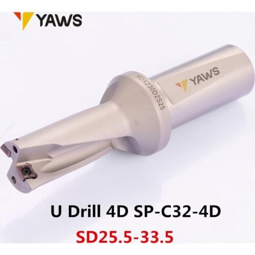 U-drill 4D SP-C32-4D SD25.5-33.5 drilling25.5-33.5MM insert indexable dril use insert SP..07/SP..09